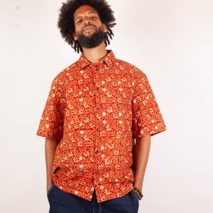Chemise Linga en coton bio Kalee · orange