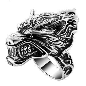 Bague Tete de Loup Argent - Fenrir