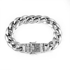 Bracelet Biker Couleur Argent - Lonesome Rider