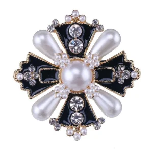 Broche Steampunk  Perle Vintage