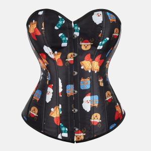 Bustier corset de Noël noir