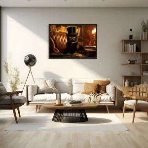 Tableau Chat Noir - Aristocrate