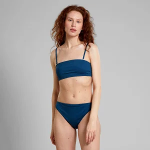 Haut de maillot de bain en polyester recyclé · bleu - bikini top roma clay majolica blue