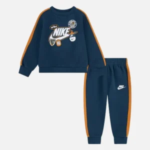 Ensemble Nike Bébé NKN Fleece - Marine/Orange
