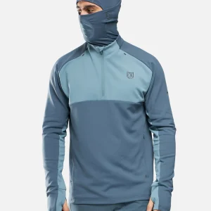 Haut 1/2 Zip FK Rocks II Cagoule Intégrée - Bleu
