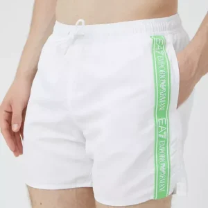 Short de bain Emporio Armani EA7 - Blanc/Vert