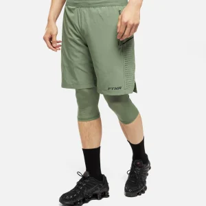 Short FK Rider 2 en 1 - Kaki/Noir