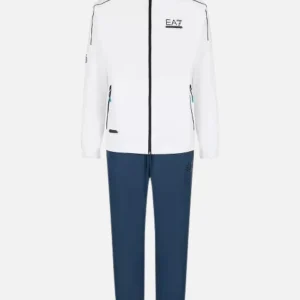 Survêtement Emporio Armani EA7 Tennis Pro - Blanc/Bleu