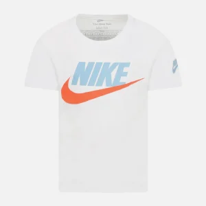 T-Shirt Nike Enfant - Blanc/Bleu/Orange