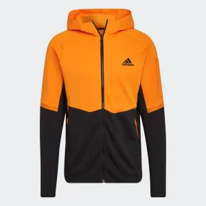 Veste à capuche Adidas Designed For Gameday  - Noir/Orange