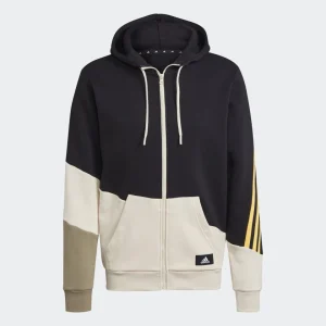 Veste Capuche Adidas Sportswear Colorblock - Noir/Beige