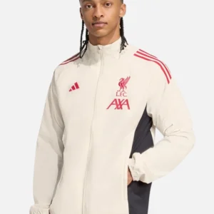 Veste de survêtement Adidas Liverpool 2025/2026 - Blanc/Rouge