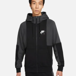 Veste capuche Nike Air fleece - Noir/Blanc