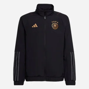 Veste de survêtement Allemagne Junior 2022 - Noir/Doré