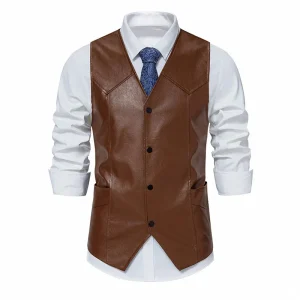 Gilet Cuir Homme Sans Manche - Dorian Gray