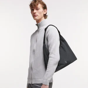 Sac à main déperlant en polyester recyclé T-shape · noir