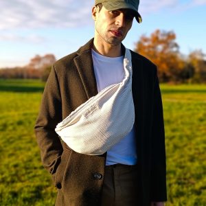 Banane taille XL en velours de coton upcyclé · écru