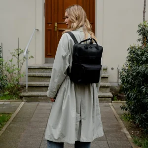Sac à dos en polyester recyclé Bergen · noir