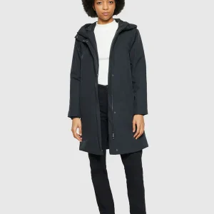 Parka en polyester recyclé soft shell · noir
