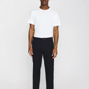 Pantalon chino en flanelle de coton bio chuck flannel · bleu marine