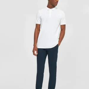 Pantalon slim chino en coton bio luca · bleu marine - luca slim twill chino pants