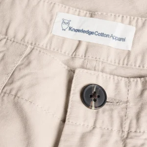 Short large cargo en coton bio flint wide slub yarn · beige