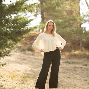 Pantalon CoolChic femme laine mérinos bio et soie