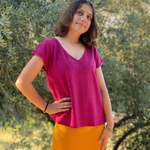 Top Duo femme laine mérinos bio et soie