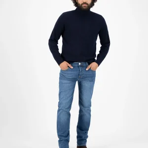 Jean droit en coton bio et coton recyclé · bleu denim - regular bryce authentic indigo