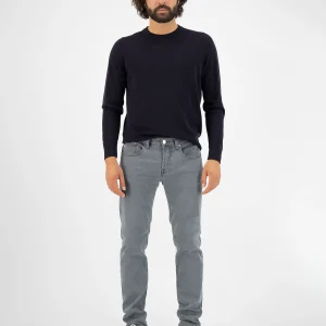 Jean droit stretch en coton bio et coton recyclé · gris - regular dunn stretch grey