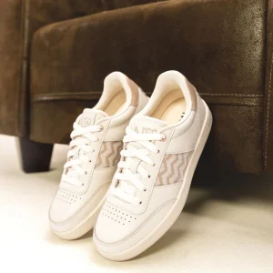 Baskets basses en cuir Saigon Classique '24 Sesame · crème et beige