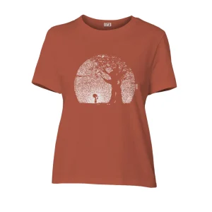 Tee-shirt en coton bio Sevilla pousse · argile rouge