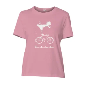Tee-shirt en coton bio Sevilla vélo · rose lilas