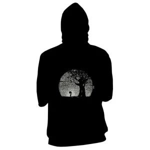 Veste à capuche zippée en coton bio Boston pousse · noir