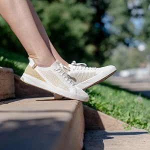 Baskets ultra légères en polyester recyclé Cannon Knit W 2.0 · blanc et jaune