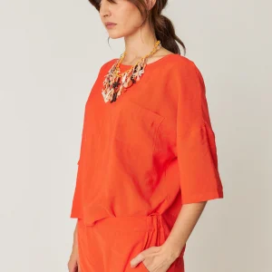 Blouse en modal maitia · rouge tuile