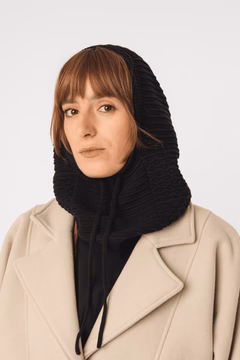 Cagoule large en coton bio xano · noir