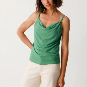 Top à bretelles en tencel modal zazpi · vert