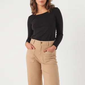 Tee-shirt à manches longues en tencel modal zur 7 · noir