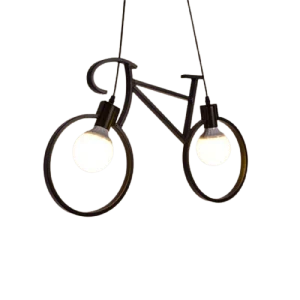 Lampe Steampunk  Suspension Bicyclette