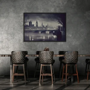 Tableau Londres Noir et Blanc - Esprit Victorien