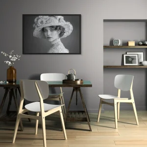 Tableau Noir et Blanc Vintage - Charme Victorien
