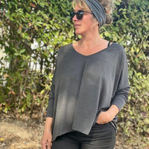 TeePull oversize femme laine mérinos bio et soie
