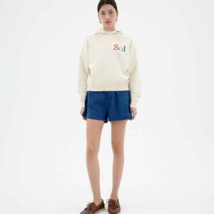 Short en coton bio narciso · bleu cobalt