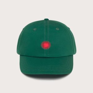 Casquette motif soleil en coton bio contrast chris · vert